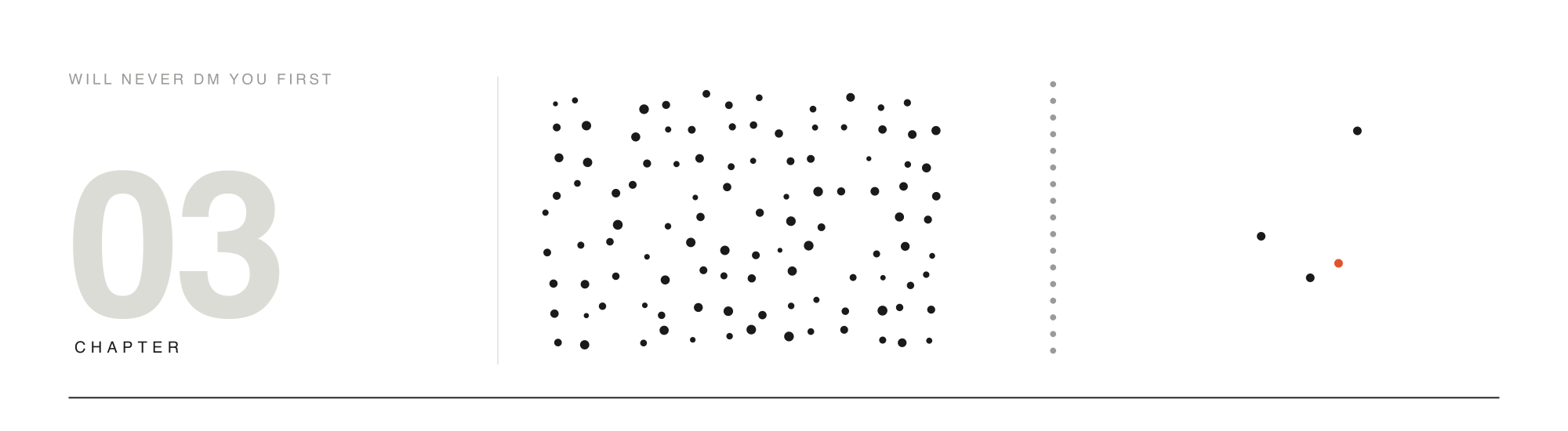 A crowd of dots pressing against a porous wall of dots, a few slipping through — the leaky filter that was good enough until it wasn't.